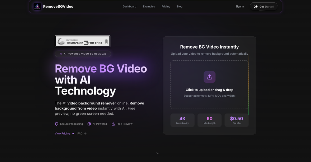 RemoveBGVideo website