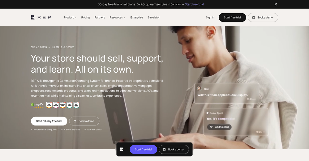 Rep AI website