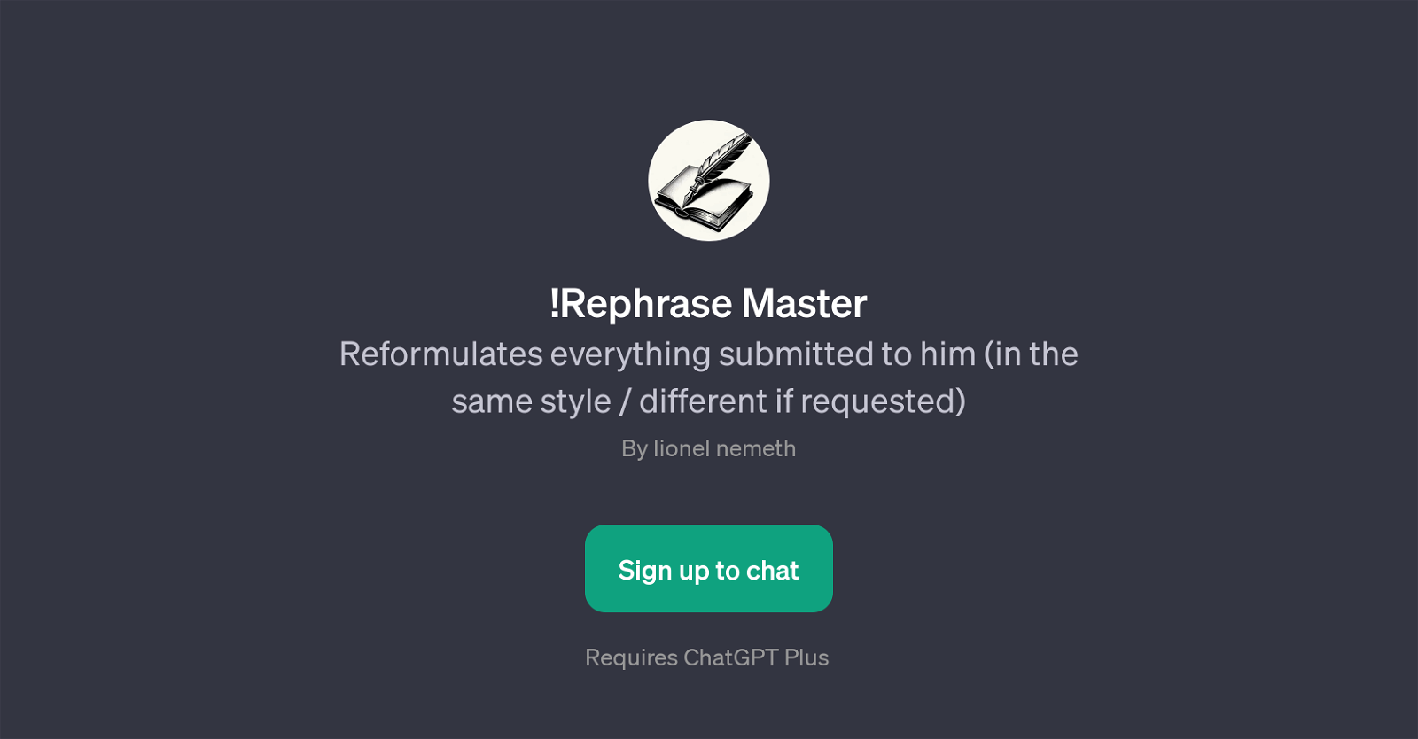 !Rephrase Master website
