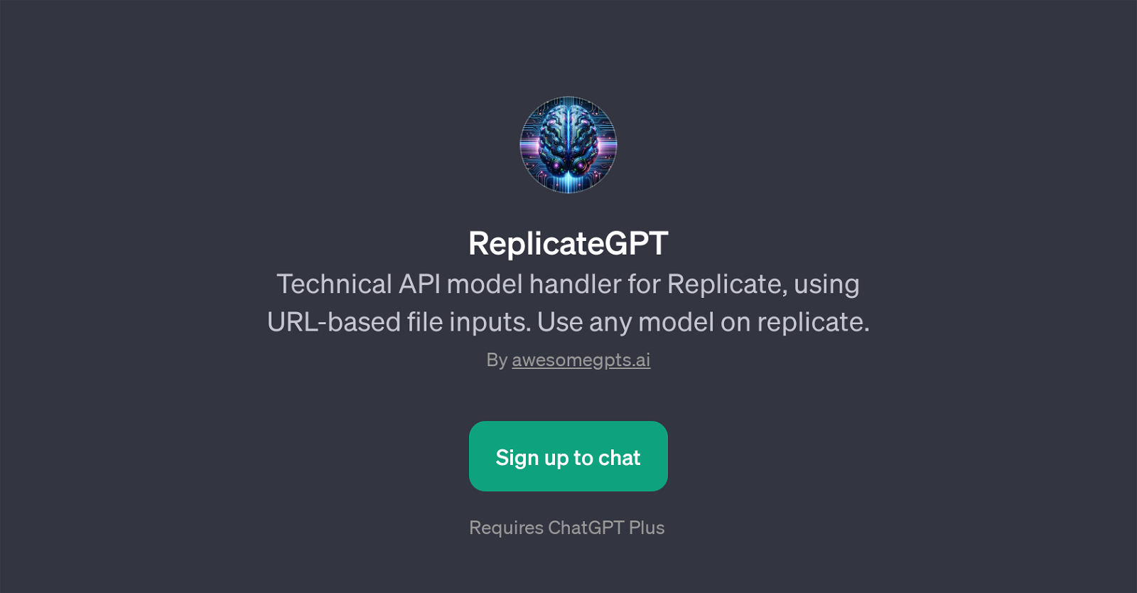ReplicateGPT website
