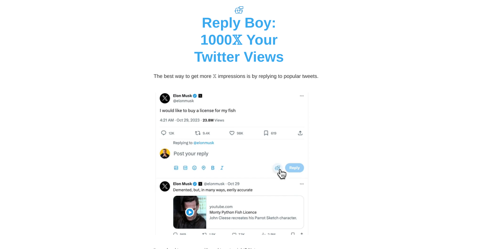 Reply Boy website