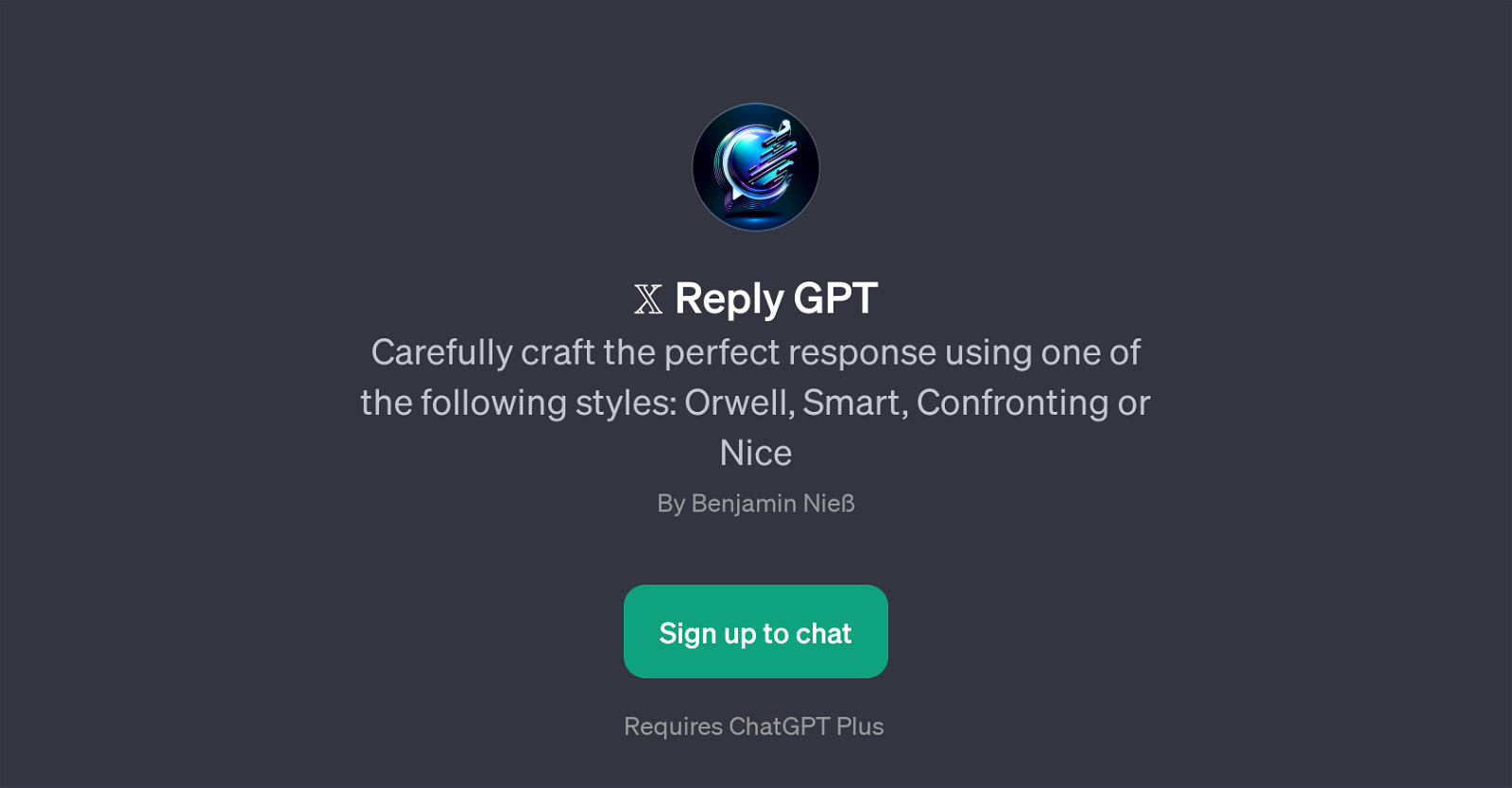 Reply GPT website