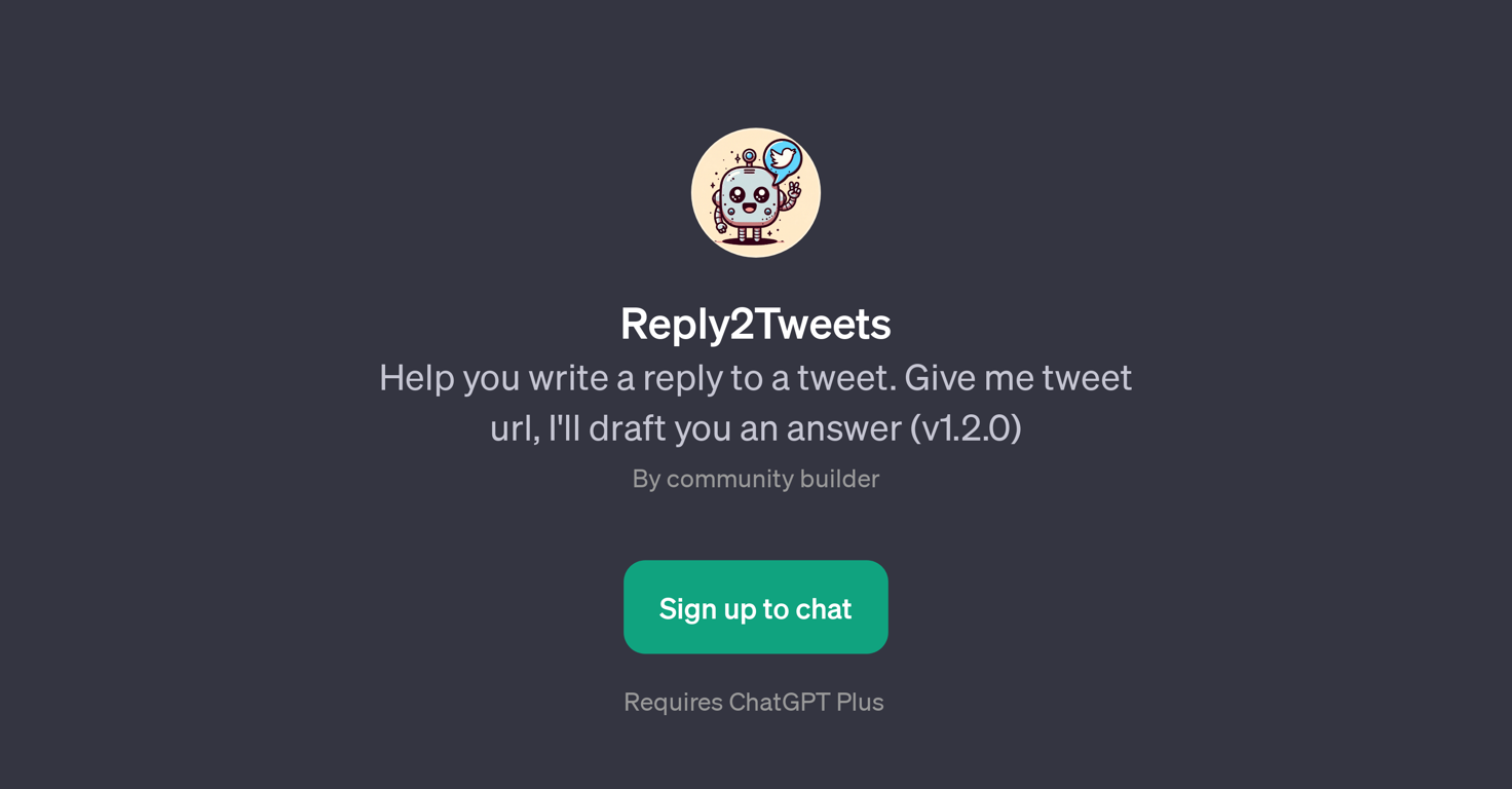 Reply2Tweets website