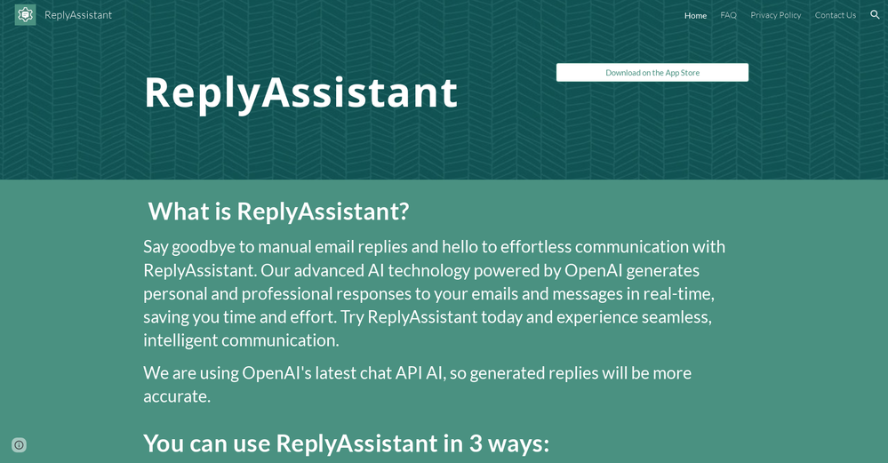 ReplyAssistant website