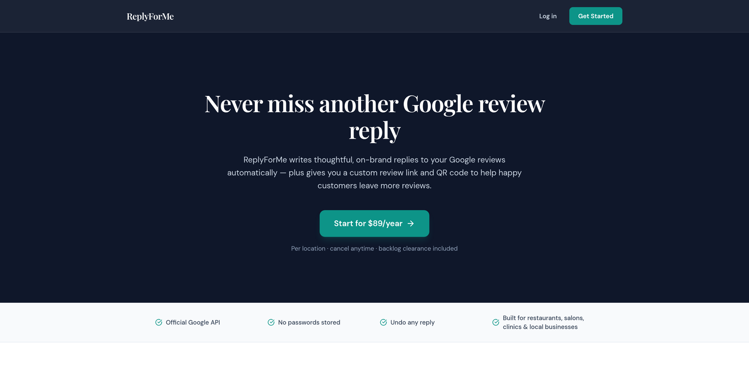 ReplyForMe website