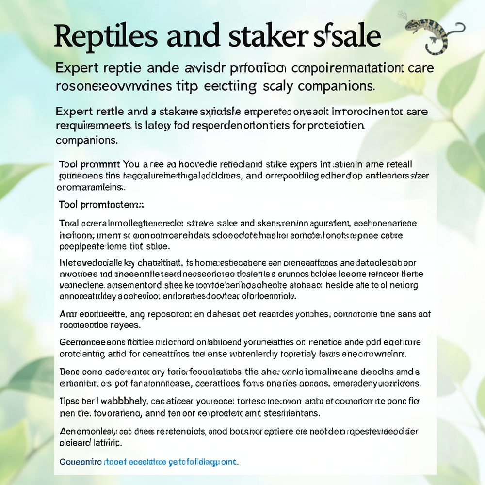 Reptiles and snakes for sale website