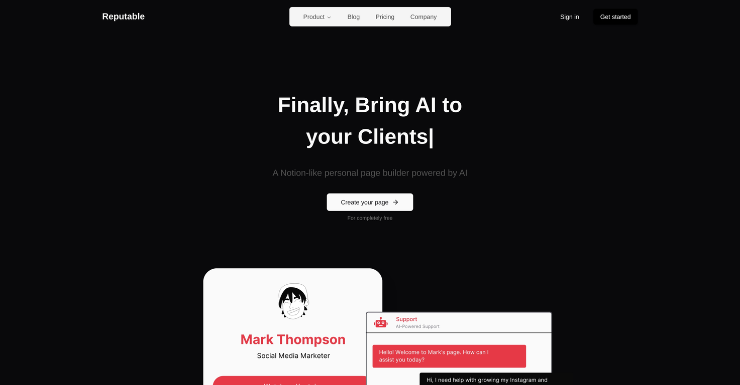 Reputable - Content pages - TAAFT