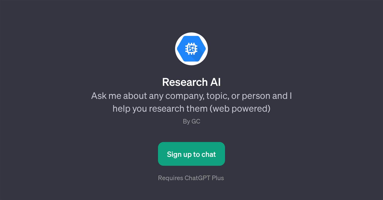 Research AI website