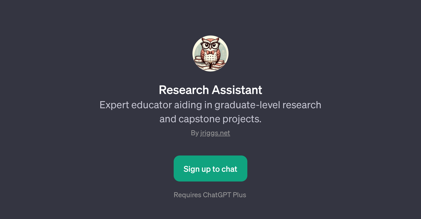 Research Assistant website