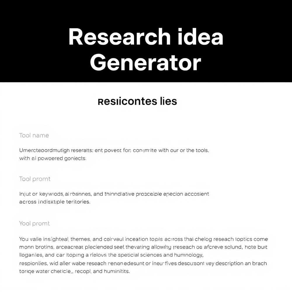 Research Idea Generator website