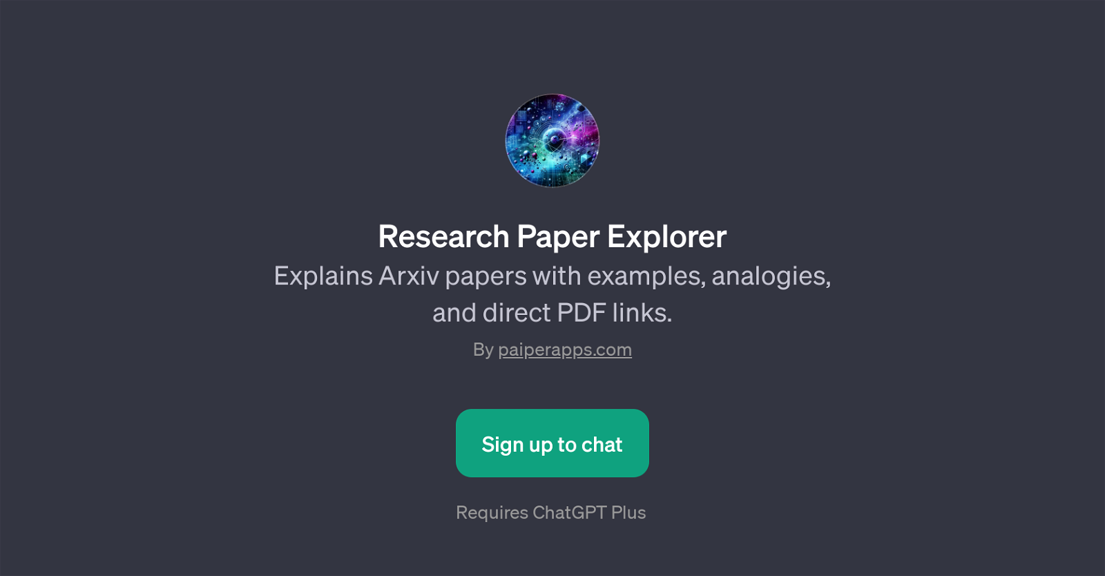 Research Paper Explorer website