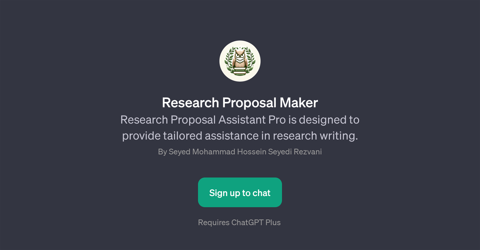 Research Proposal Maker website