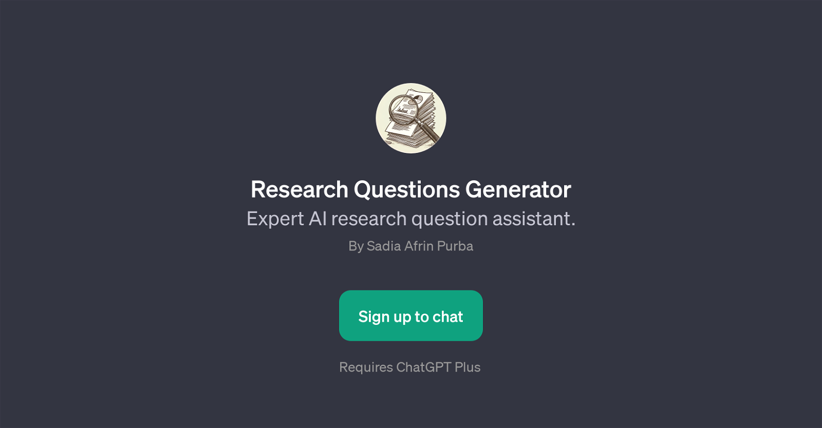 Research Questions Generator website