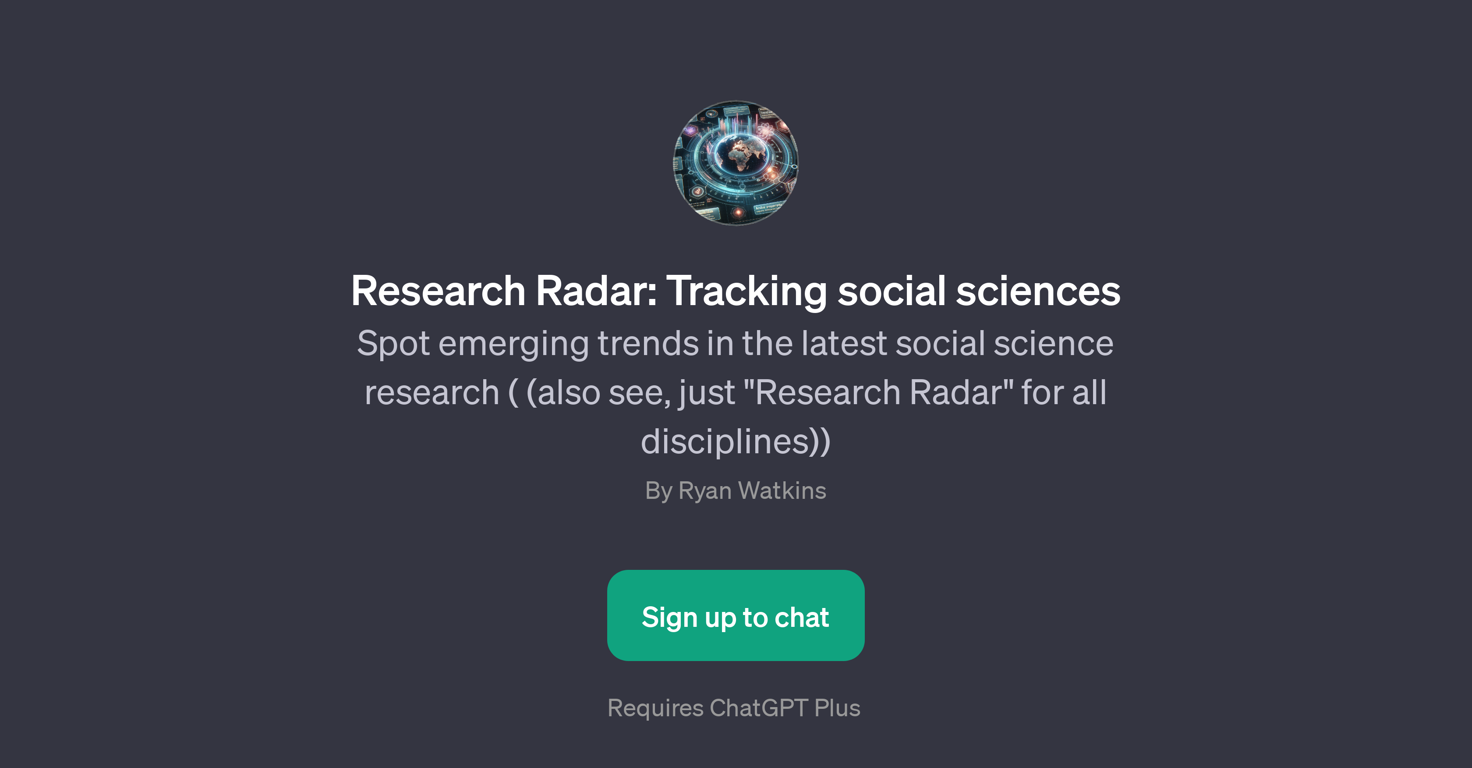 Research Radar: Tracking Social Sciences website