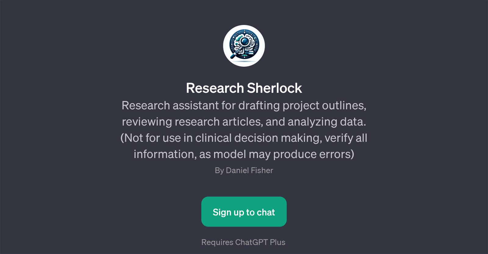 Research Sherlock website