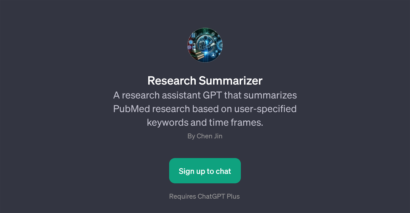 Research Summarizer website
