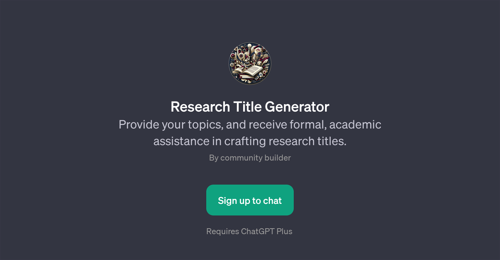 Research Title Generator website