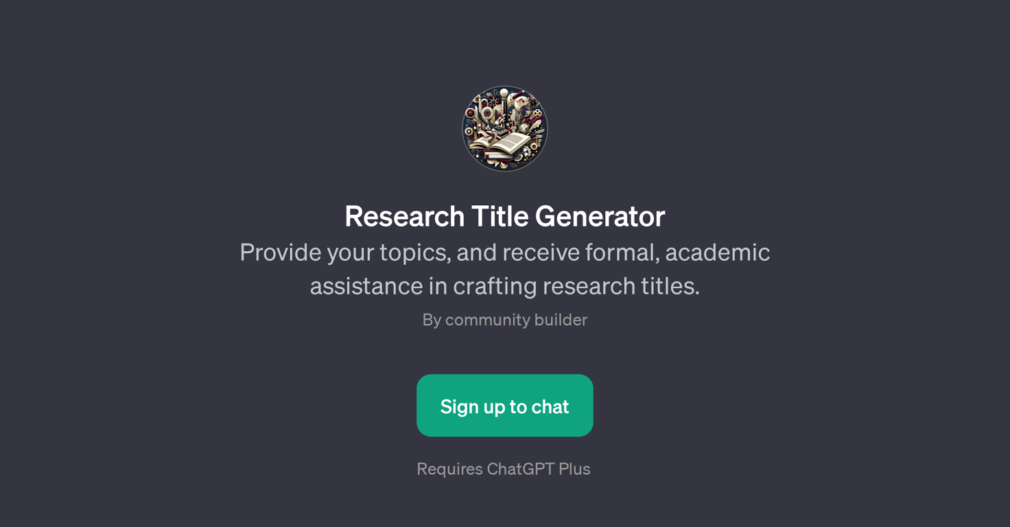 Research Title Generator website