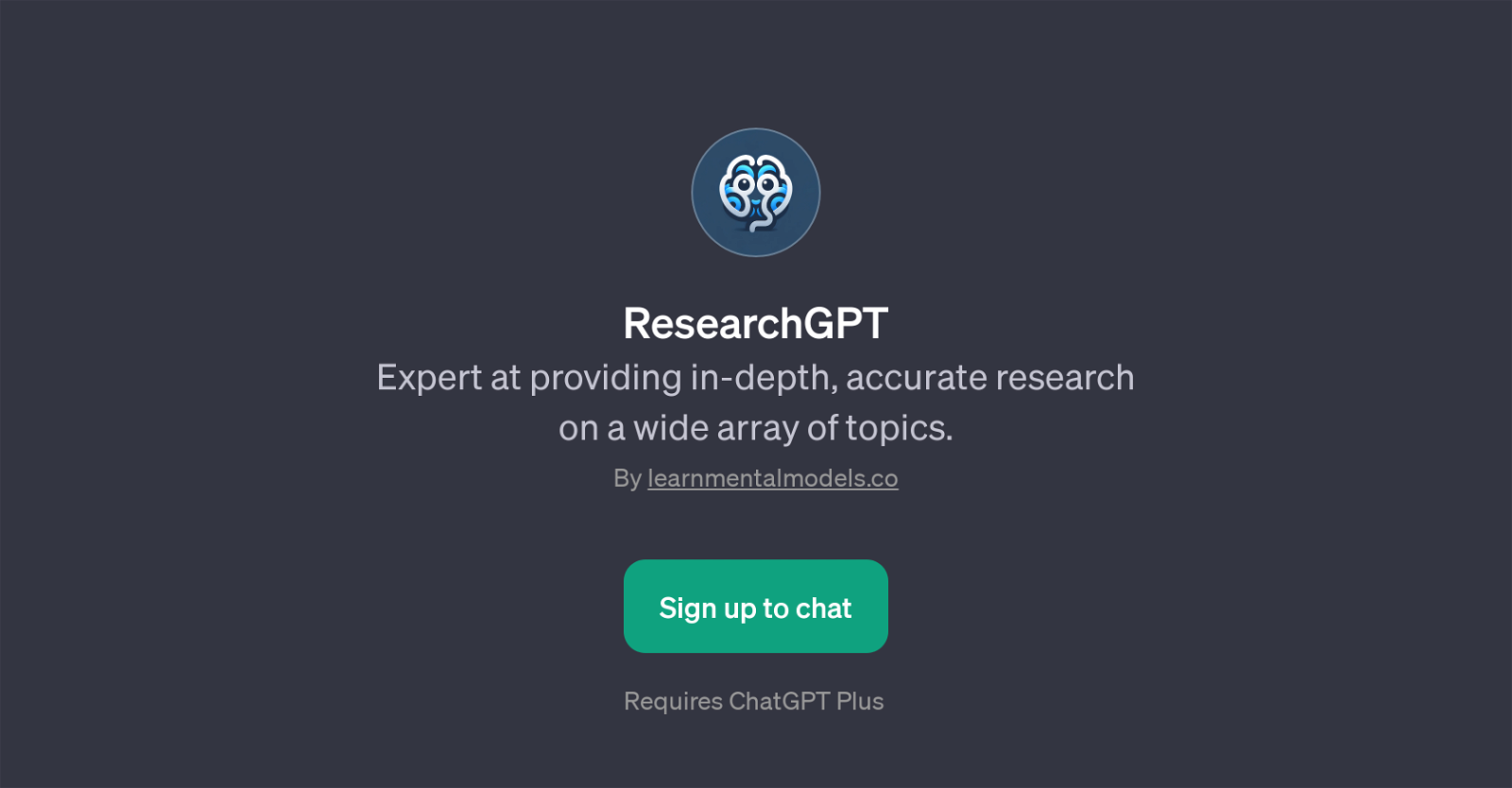 ResearchGPT website