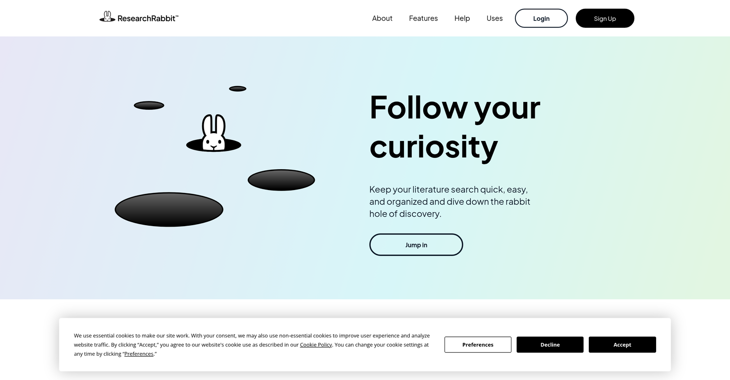 ResearchRabbit website