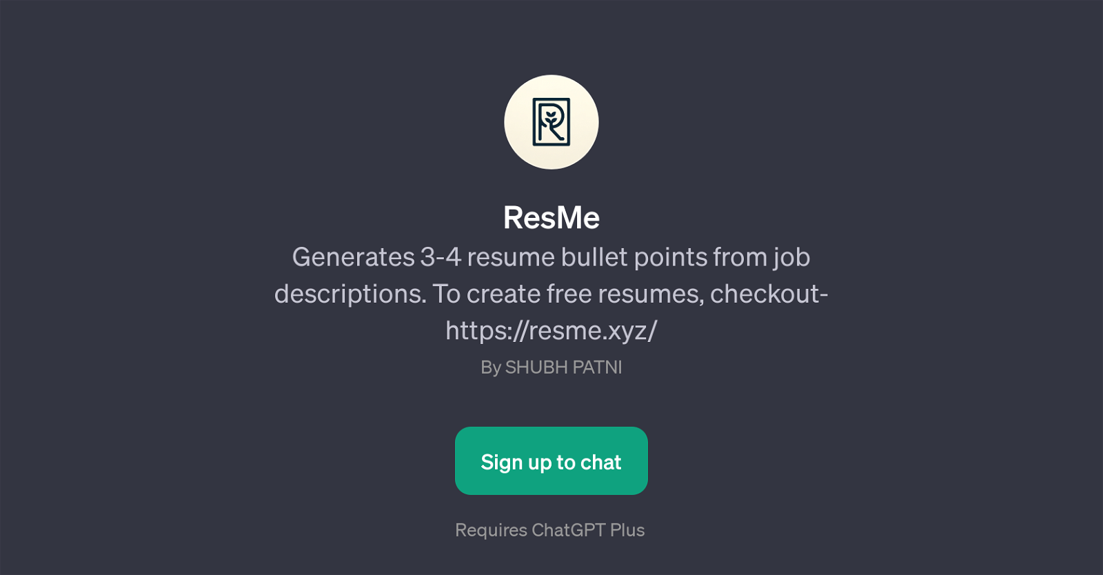 ResMe website