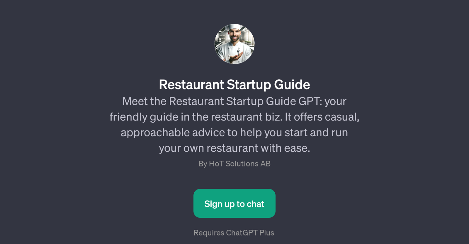 Restaurant Startup Guide GPT website