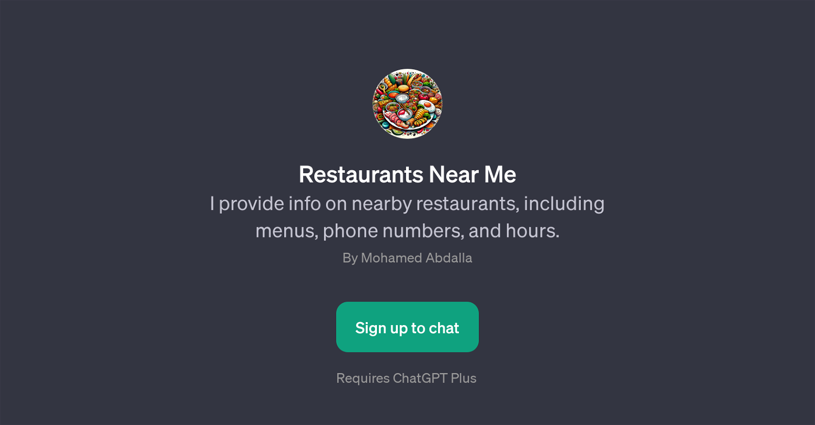 Restaurants Near Me website