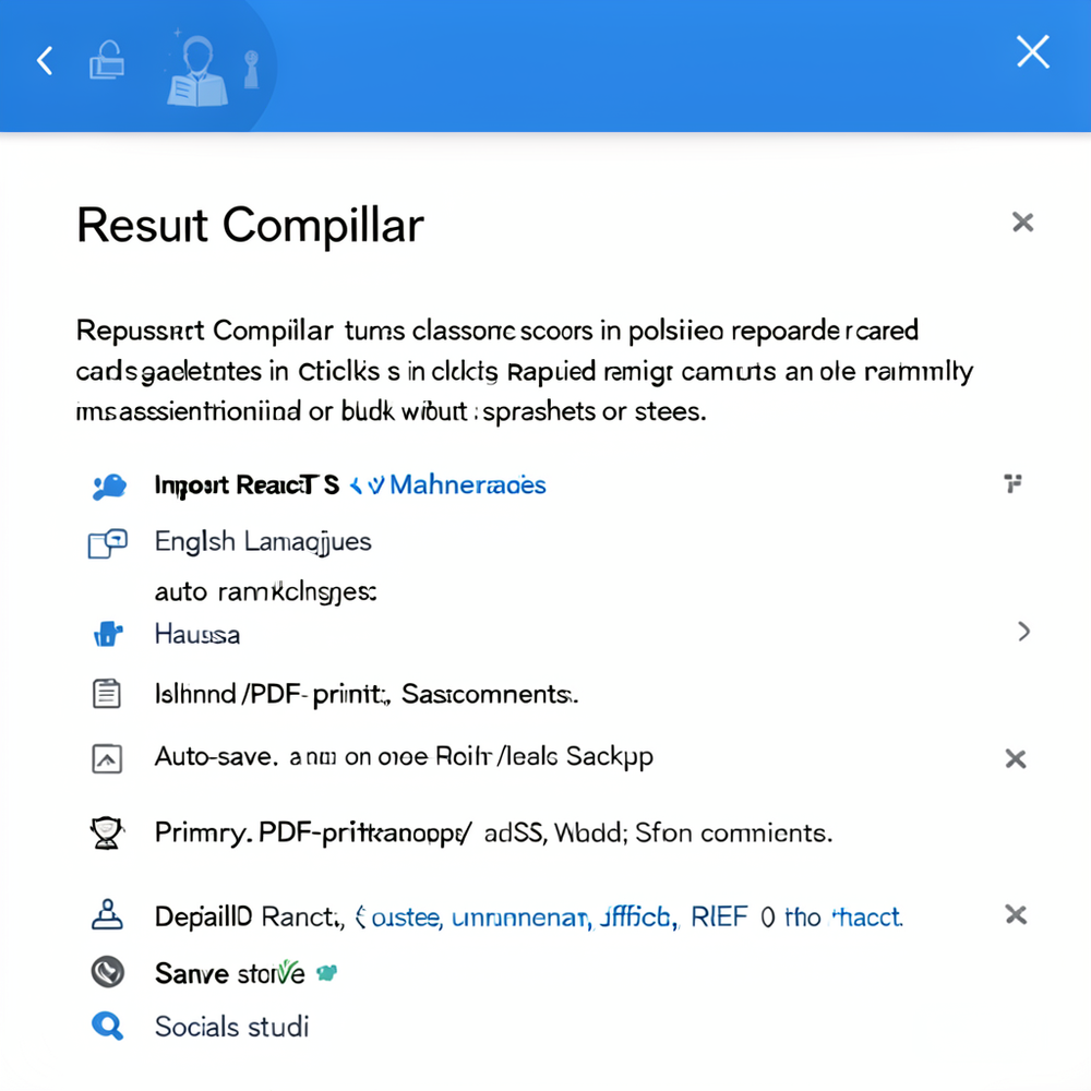 Result Compilar website