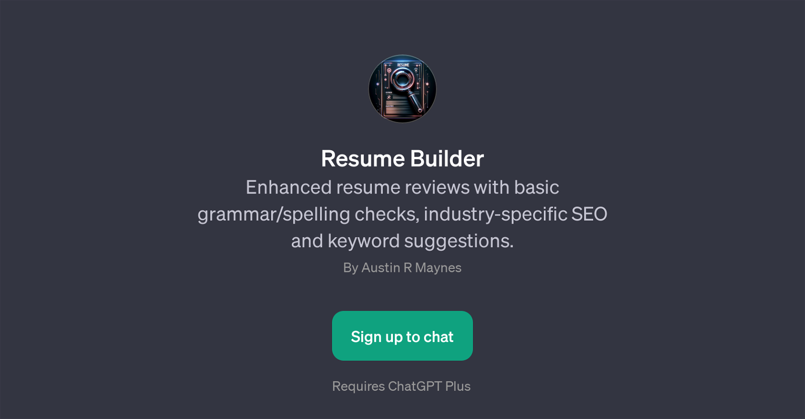 Resume Builder website