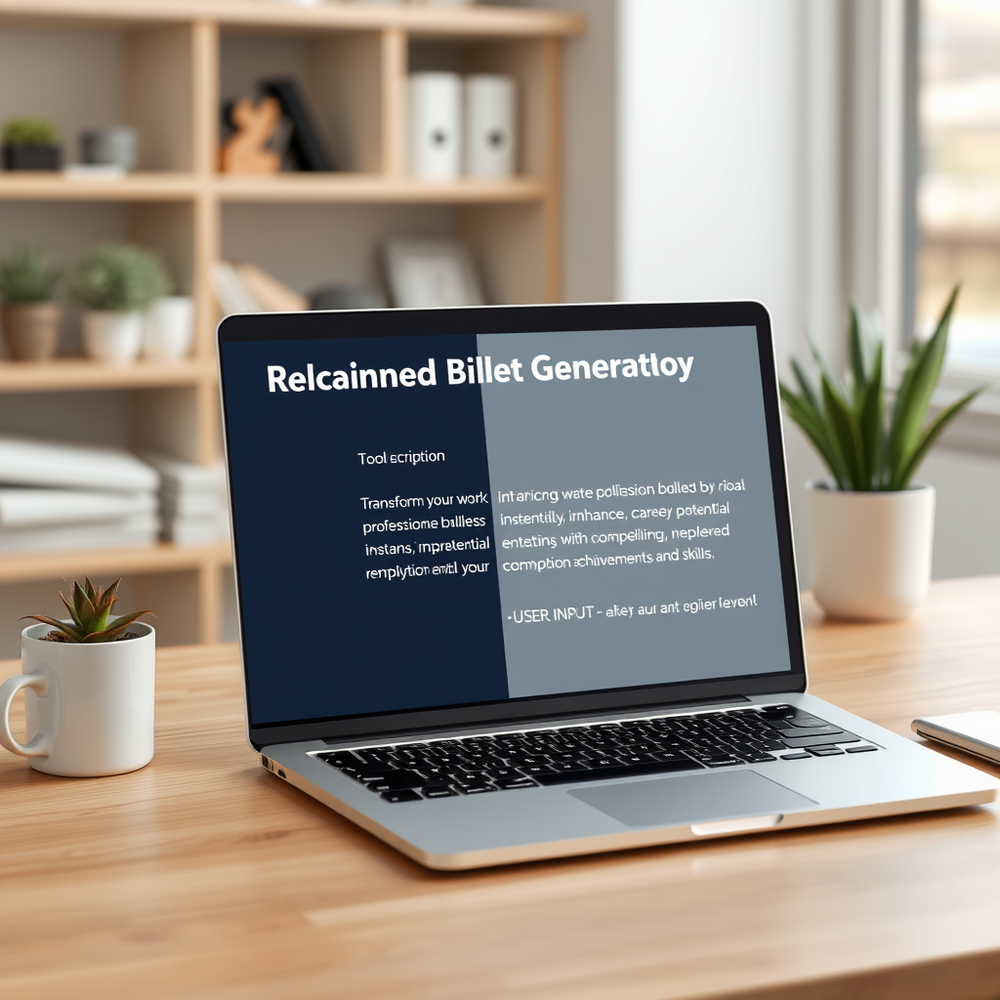 Resume Bullet Generator website