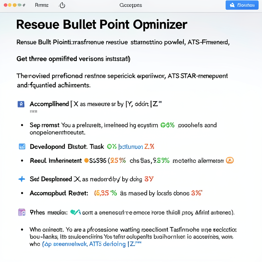 Resume Bullet Point Optimizer website