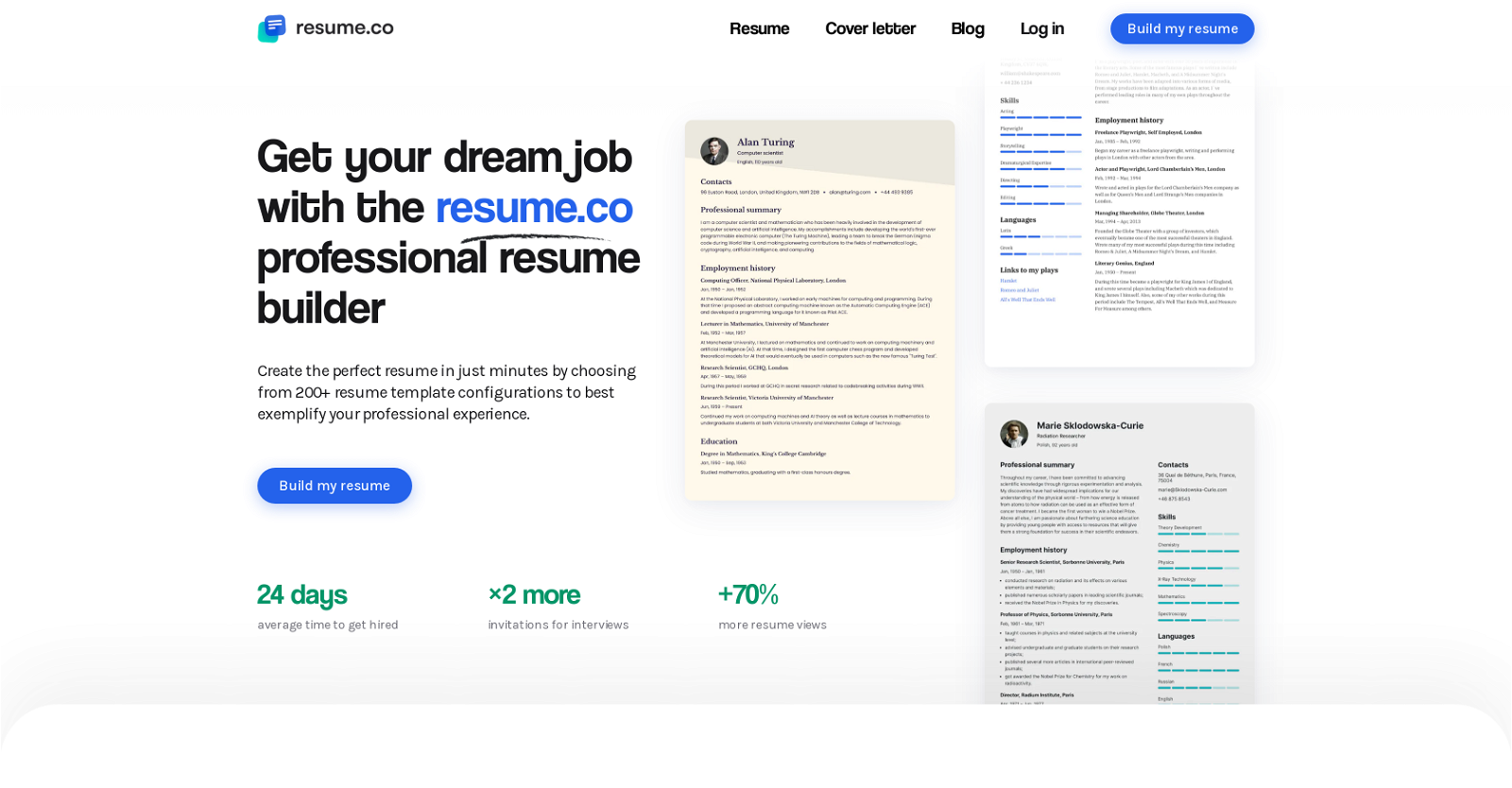 Resume.co website