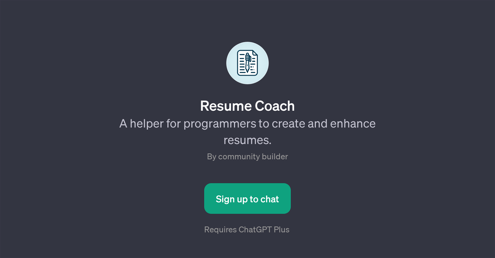 Resume Coach website