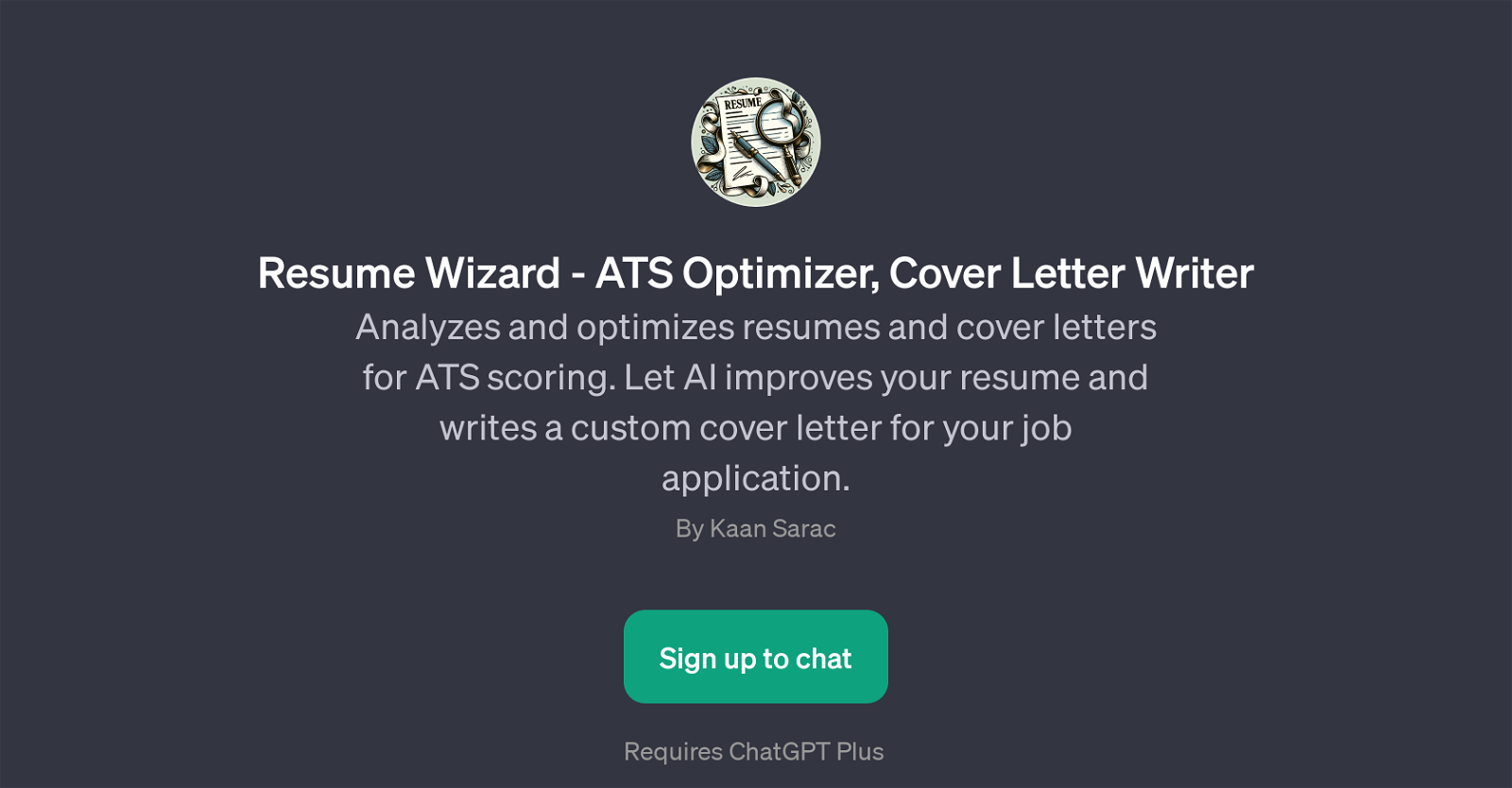 Resume Wizard - ATS Optimizer, Cover Letter Writer website