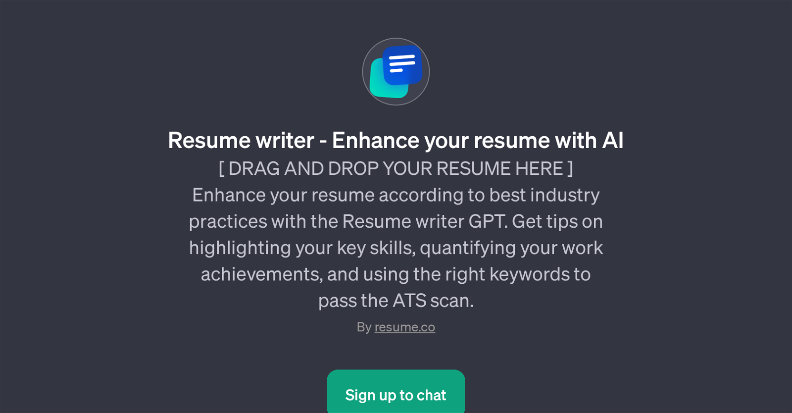 Resume Writer GPT website