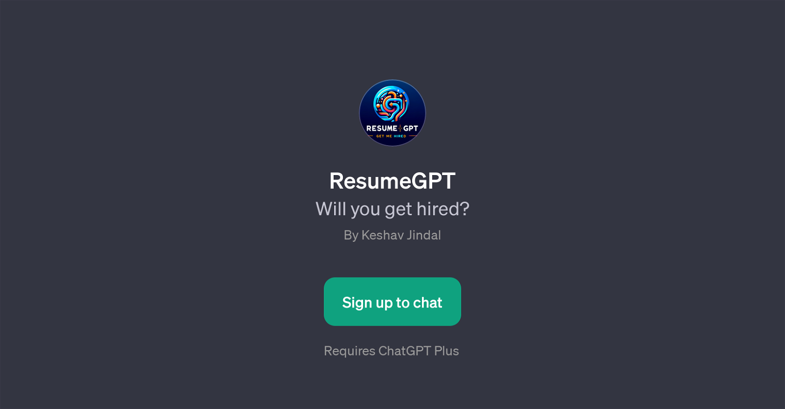 ResumeGPT website
