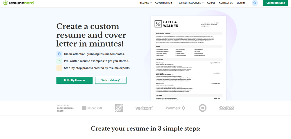 ResumeNerd website