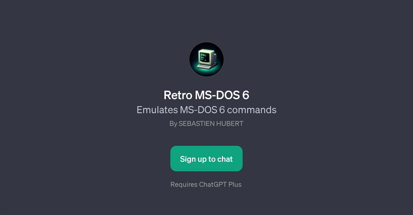 Retro MS-DOS 6 GPT website