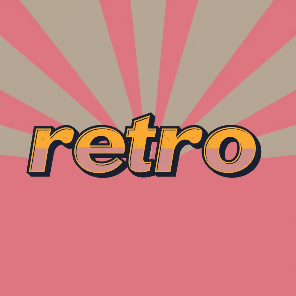 Retro style typography website