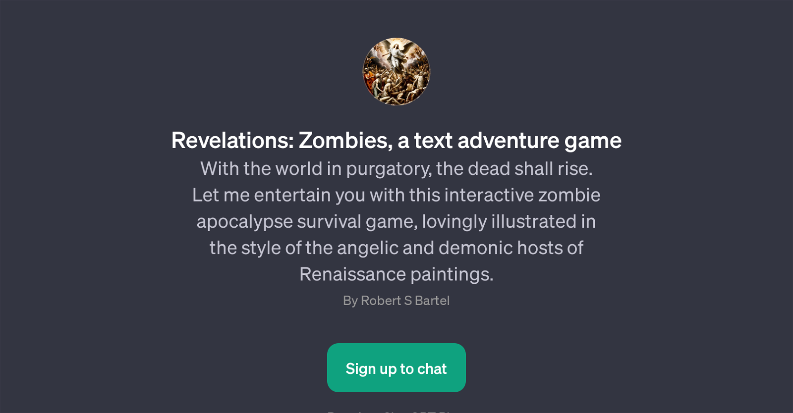 Revelations: Zombies website