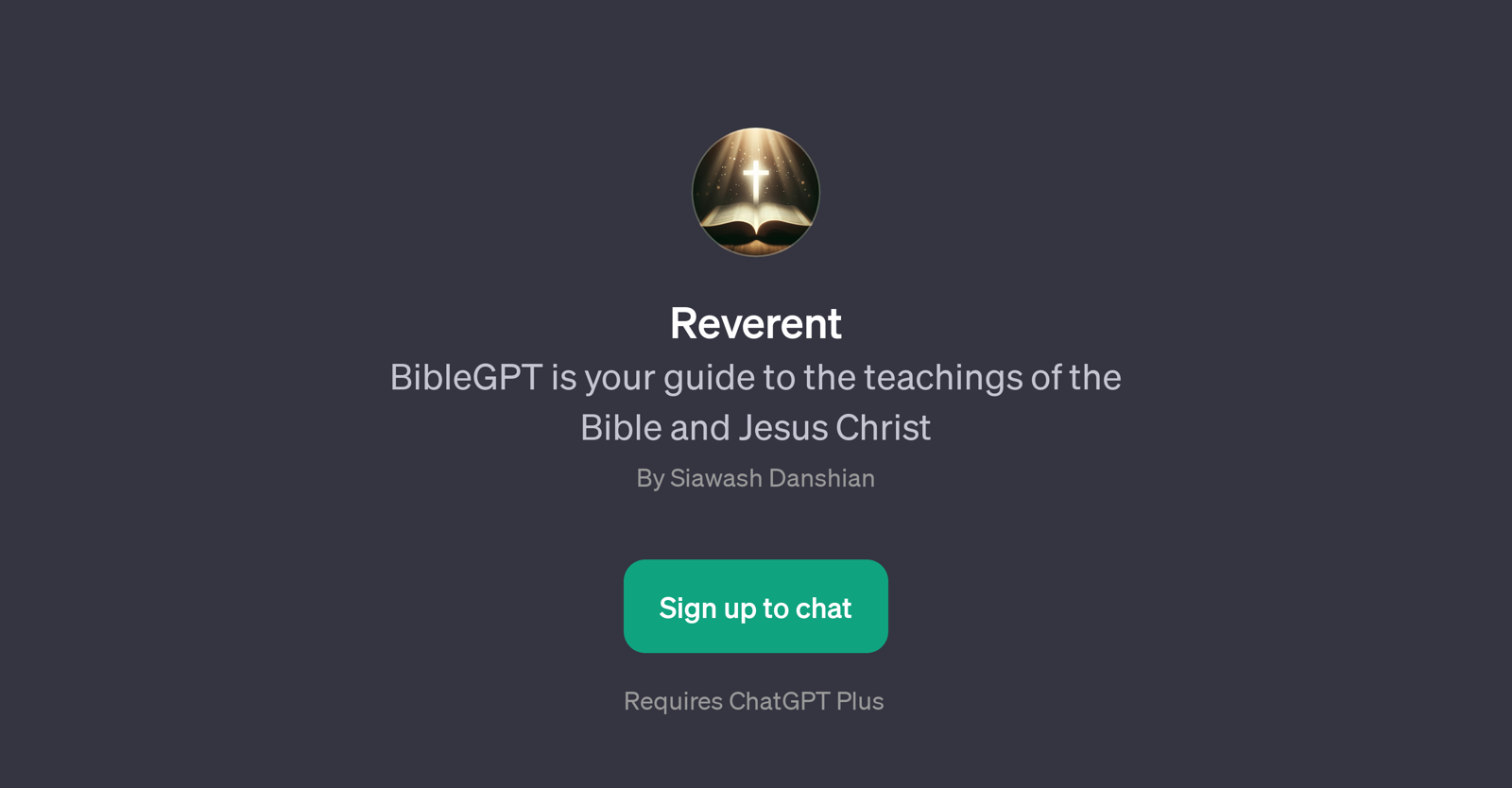 Reverent BibleGPT website