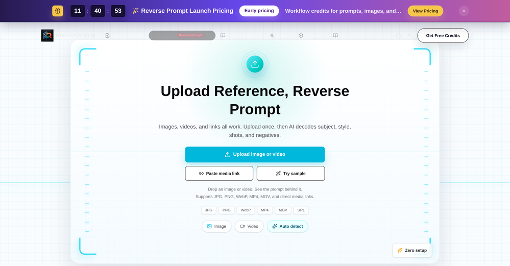 Reverse Prompt | Video to Prompt website