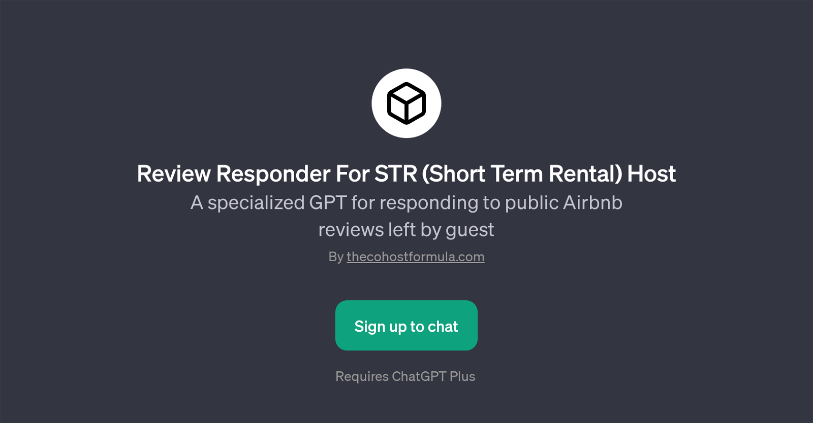 Review Responder For STR (Short Term Rental) Host website