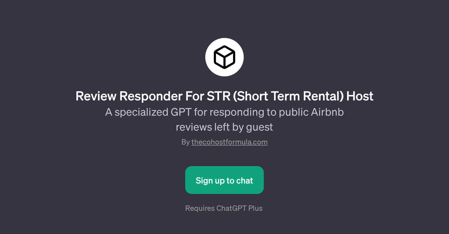 Review Responder For STR (Short Term Rental) Host website