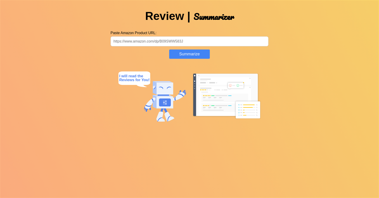 Review Summarizer website