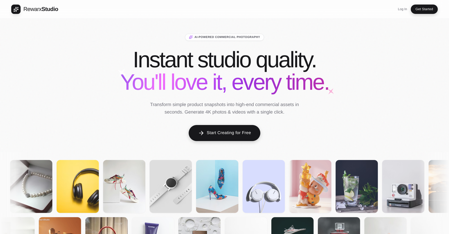 RewarxStudio website