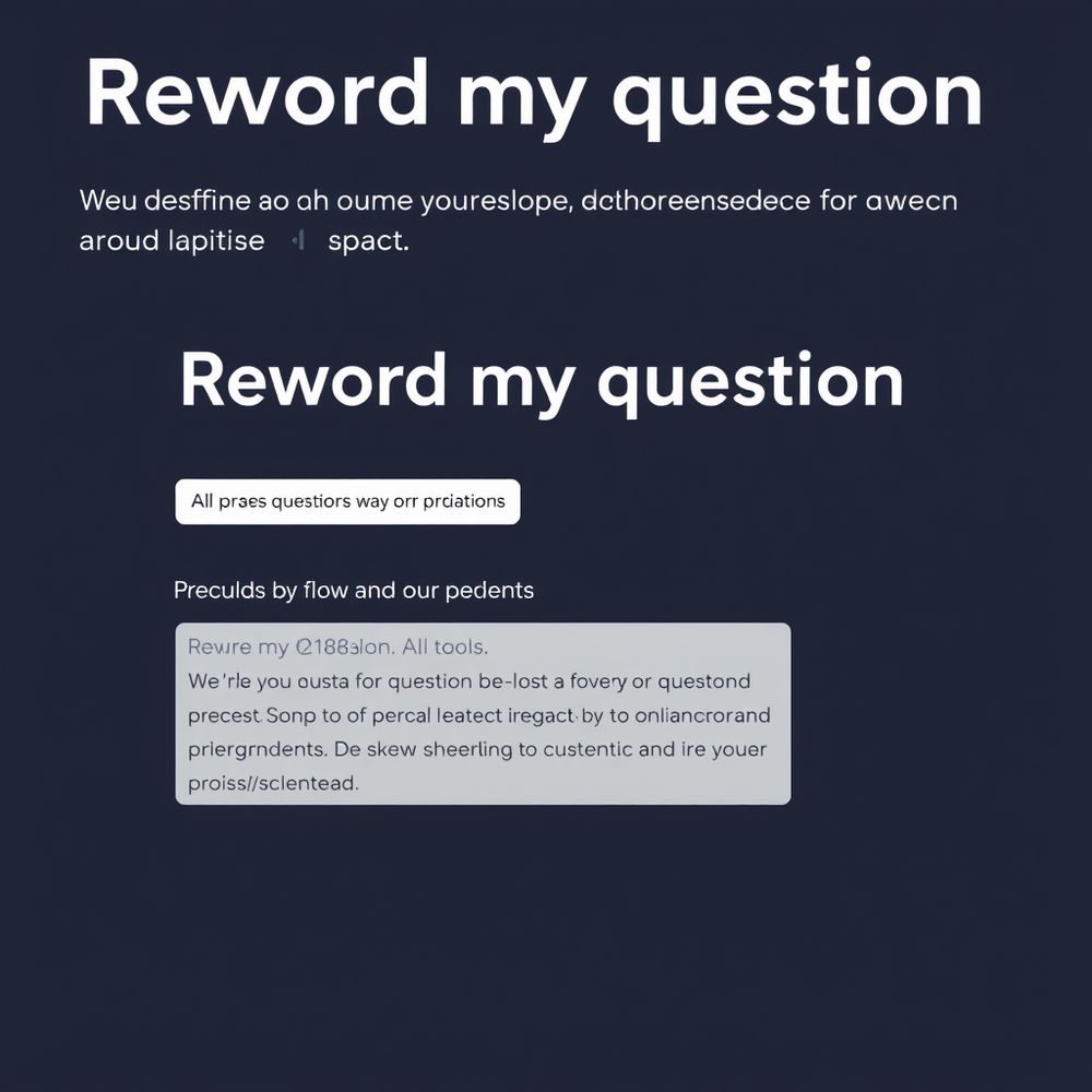 Reword my question website