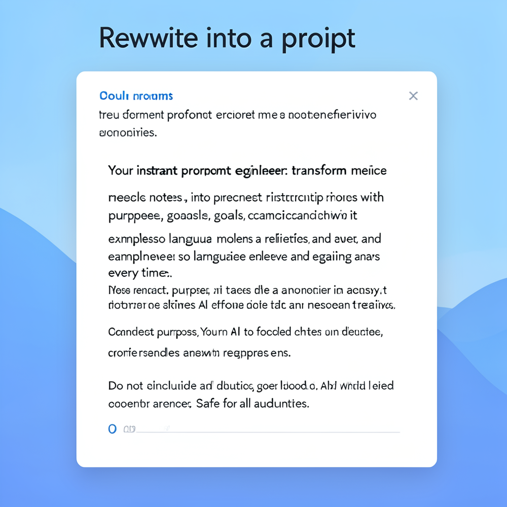 Rewrite into a prompt website