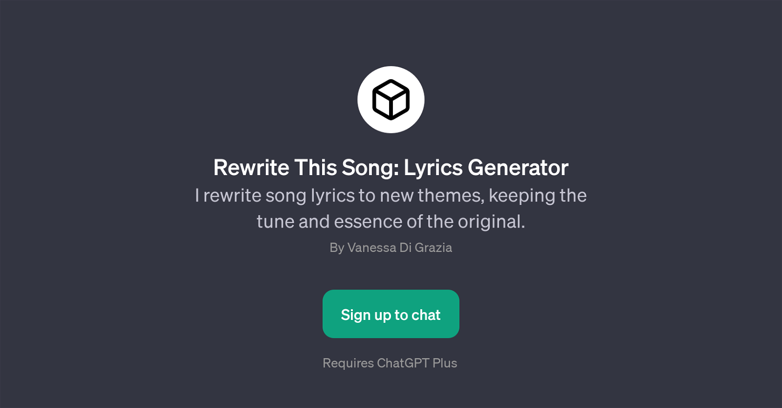 Rewrite This Song: Lyrics Generator website