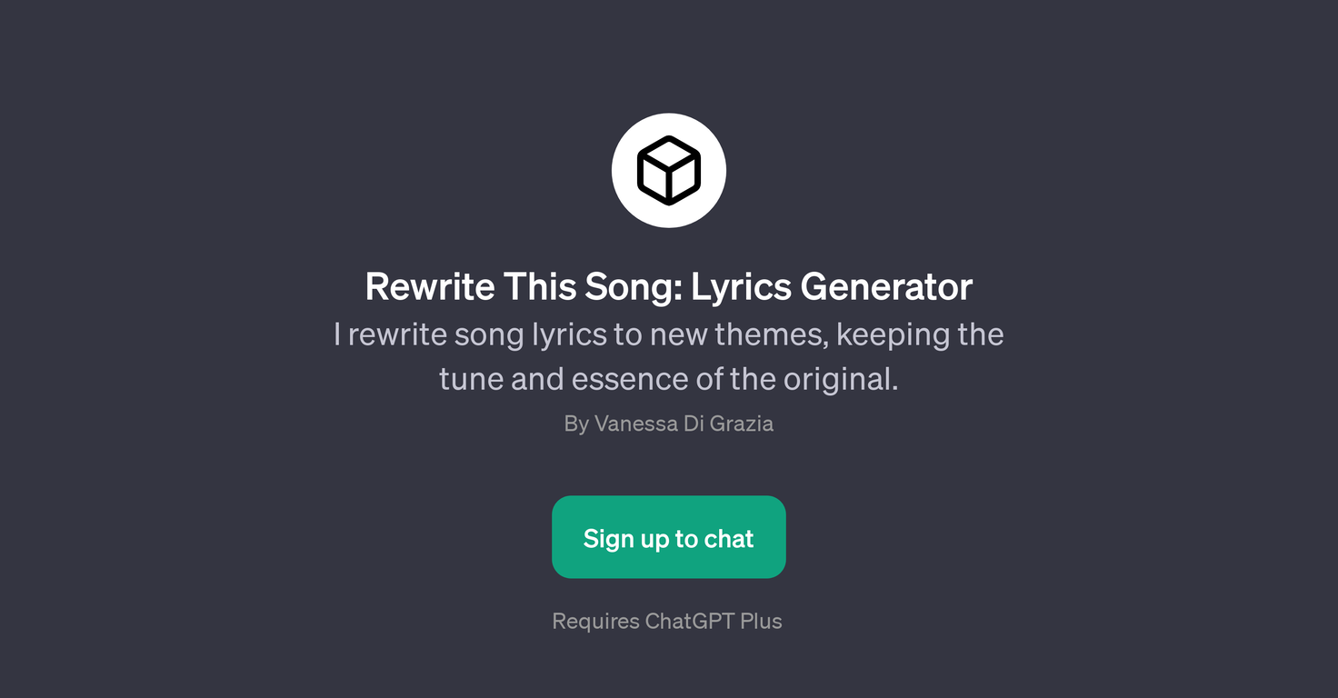 Rewrite This Song: Lyrics Generator website